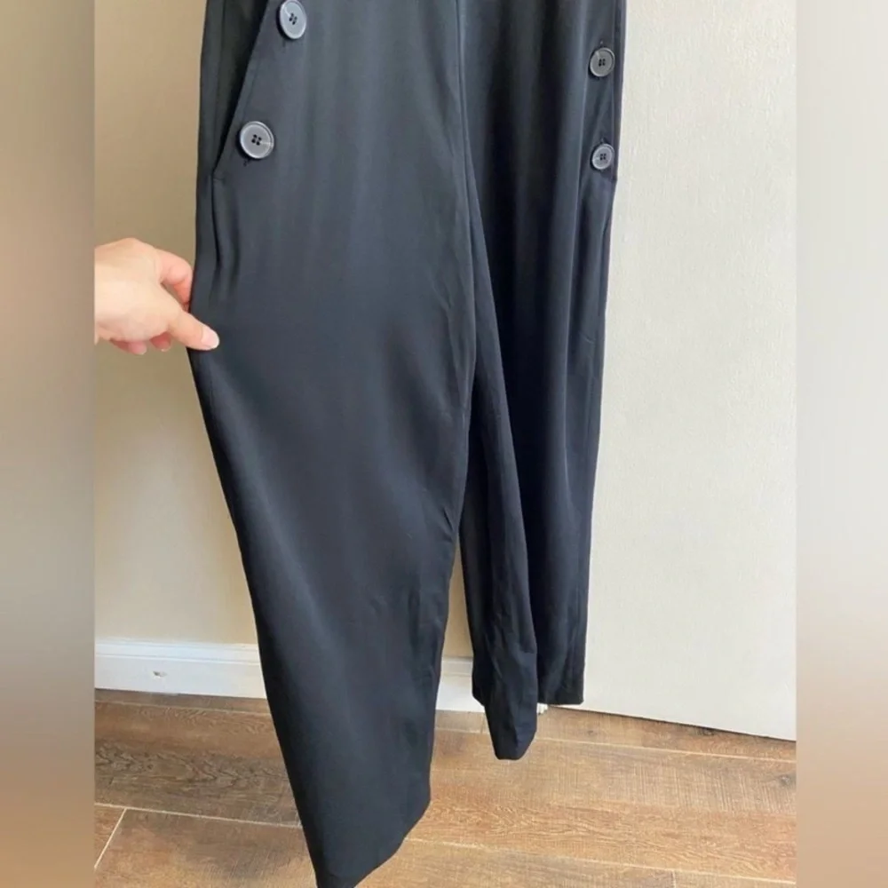 Massimo Dutti Black Jumpsuit wide leg Small NWT
